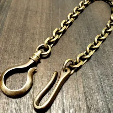 놋쇠 훈증 팥 12mm 지갑 체인 빈티지 브라스 원형 후크