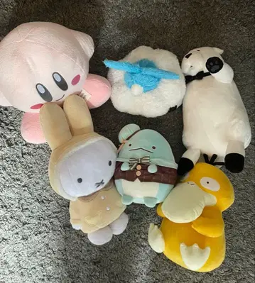 봉제 인형 세트 커비 미피 포켓몬 스미코구라시 외