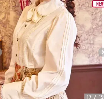 새상품 노엘 드 메모와르 타이 포함 블라우스 시마무라 x 쿠루미 씨