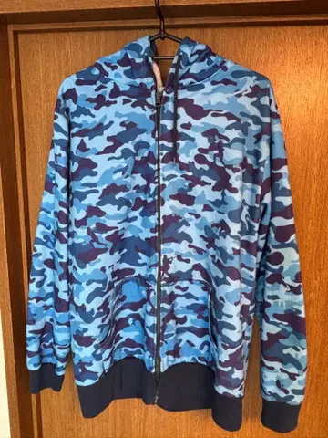 DeNA 베이스타즈 카모플라쥬 풀 집업 후드티 XL