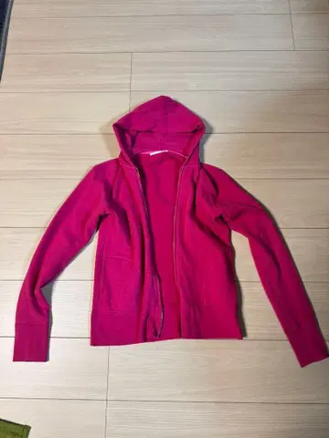 핑크 풀 집업 후드티