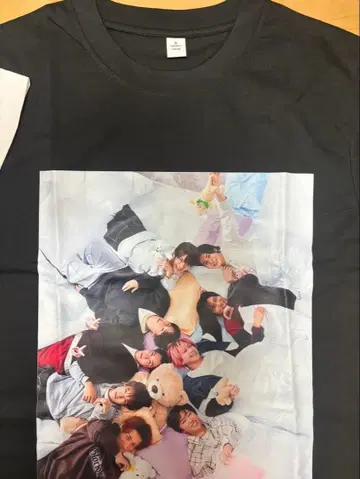 스노우맨 사진 프린트 T셔츠 블랙 2장 세트