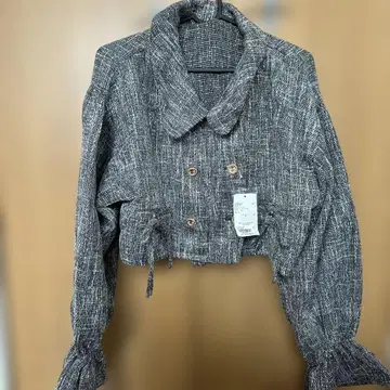 apres jour 리본 포함 트위드 자켓