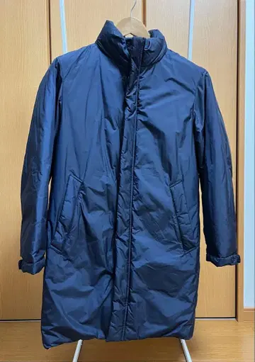 유니클로 네이비 롱 기장 다운 자켓