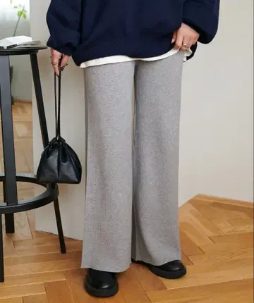 DISCOAT 리브 니트 팬츠 FREE