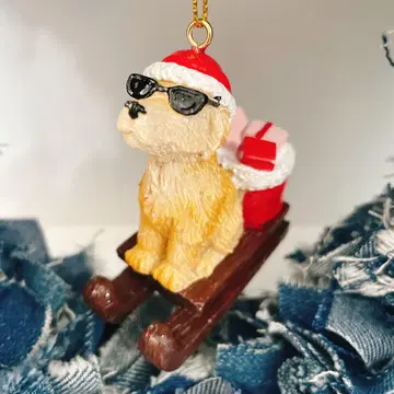 영국 수입 썰매견 골든 리트리버? 크리스마스 오너먼트 아메토이