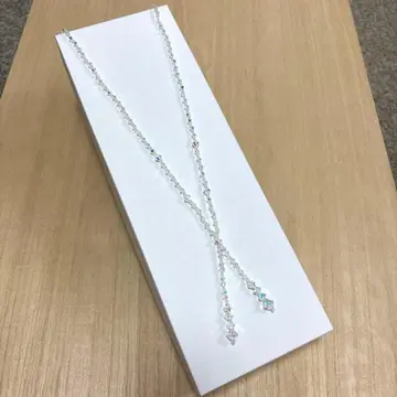 크리스탈 유리 비즈 롱 목걸이