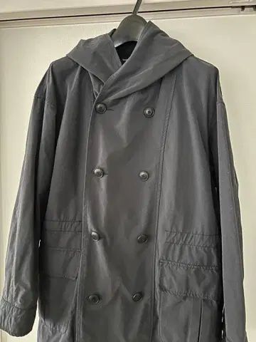 블랙 더블 브레스트 코트 L 사이즈