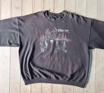 GEORGE 맨투맨 트레이닝복 빈티지 애니멀 무늬 브라운 L