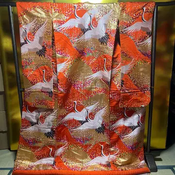 우치카케 색우치카케 주홍색 학