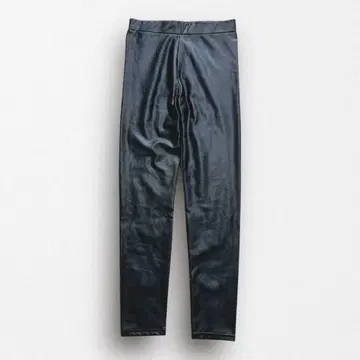 Y5684 인조 가죽 레깅스 팬츠 [M] 슬림 레이어드 Y2K 블랙
