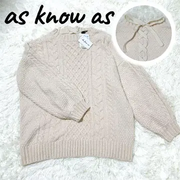 미사용 새상품 아즈노우아즈 오버 사이즈 케이블 짜임 니트 스웨터