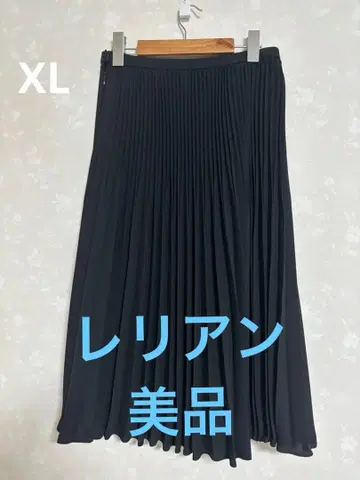 새상품급 레리안 플리츠 롱 스커트 블랙 포멀에도 XL