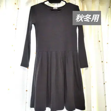 12월 다크 그레이 긴팔 원피스