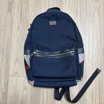 블랙 라벨 네이비 체크 무늬 백팩 백팩