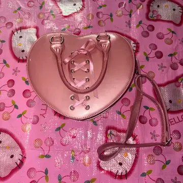 제이미 에이엔케이 앙크 루즈 하트형 핑크 숄더백