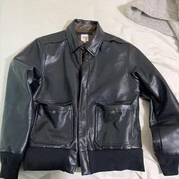 EDWIN 가죽 자켓 S 블랙