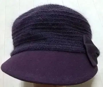 maxim 리본 포함 퍼플 울 햇