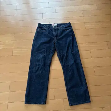 XLARGE 다크 블루 스트레이트 청바지