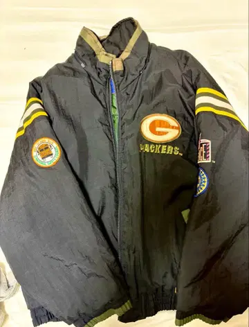구제 의류 레어 Green Bay Packers 나일론 자켓 오버 사이즈