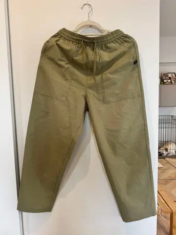 [coen] 캠핑파이어링 와이드 팬츠 올리브