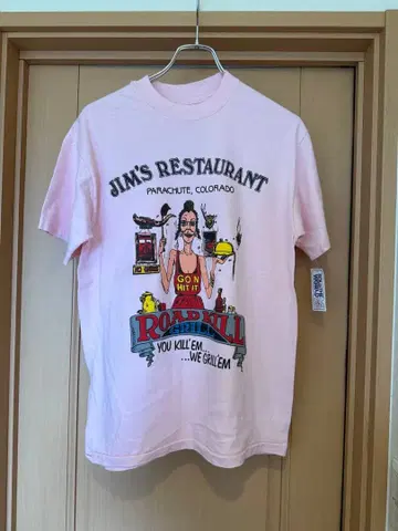 Jim's Restaurant Roadkill 티셔츠 M 사이즈 핑크