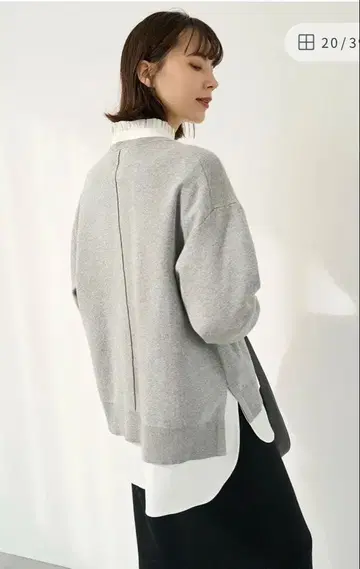 앙피로 프릴 넥 셔츠 화이트