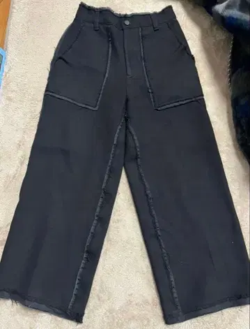 MAISON SPECIAL 블랙 와이드 팬츠