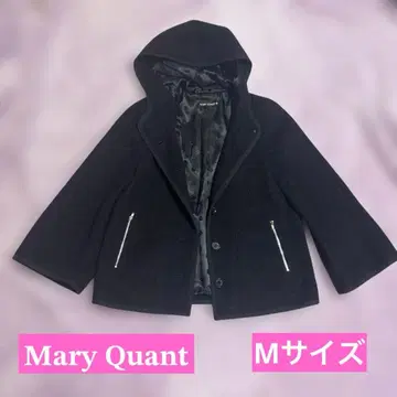 마리퀀트 후드 부착 블랙 자켓 블랙