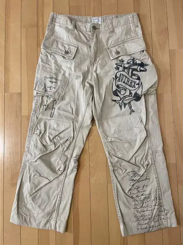 AVIREX 베이지 카고 팬츠 M