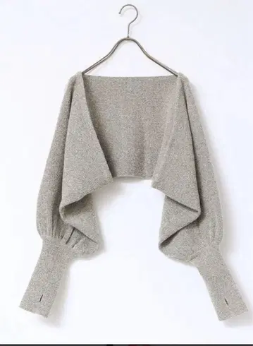 hunch 니트 숏 볼레로 (믹스 그레이)