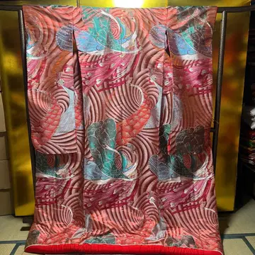 우치카케 이로 우치카케 순수 실크 니시진 비단 공작