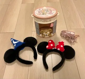 미키 미니 머리띠 2개 세트 팝콘 바스켓
