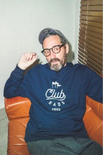 FIDES x CLUBHAUS 로고 파카 - NAVY