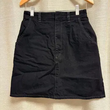 스티븐 앨런 12OZ 블랙 데님 스커트