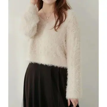 natural couture <mizu> 롬버스 패턴 팬시 니트