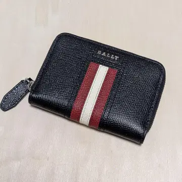 BALLY 라운드 지퍼 코인 케이스 블랙 발리 지갑 블랙