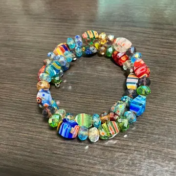 꽃무늬 비즈 팔찌