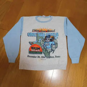 90s 투톤 컬러 빈티지 맨투맨 잉크 프린트