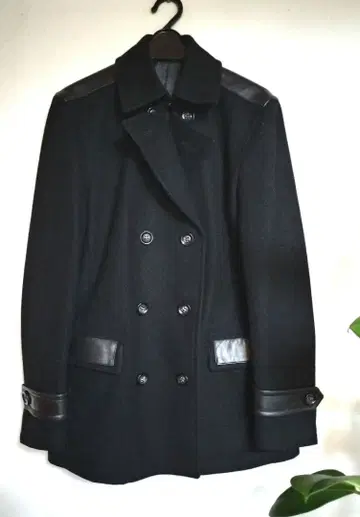 컴시즘 울 100% 양가죽 코트 sizeL/블랙