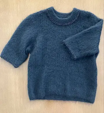 ZARA 자라 미사용 비쥬 장식 모헤어 니트