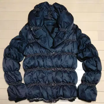 월드 modify 모디파이 다운 자켓 가죽 브라운