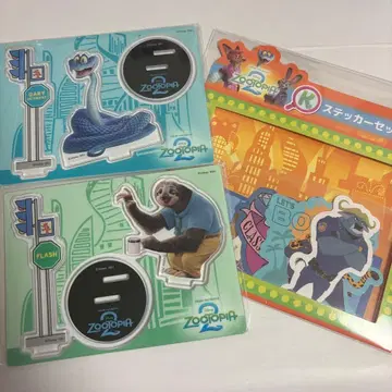 주토피아 Happy 복권 아크릴 스탠드 스티커 세트