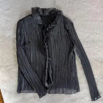 그레이프 Lee 플리츠 긴팔 셔츠와 스커트 세트