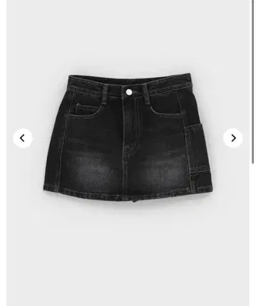 BLACKUP 데님 스커트 팬츠 블랙