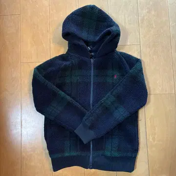Gymplehx 플리스 자켓 14 네이비/그린 체크