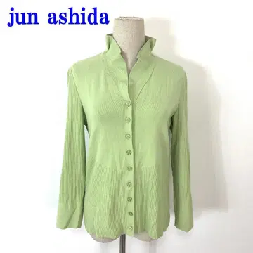 준 아시다 긴팔 가디건 그린 레이온 폴리에스테르 L C4122