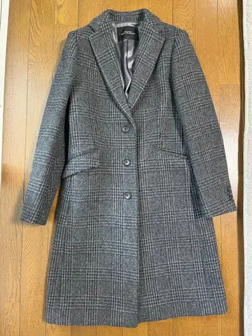 GREEN LABEL RELAXING 체스터 코트 그레이 계열 체크