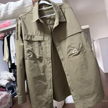 카키 밀리터리 셔츠 자켓