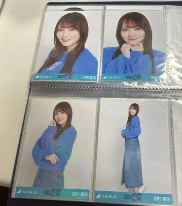 노기자카46 브로마이드 니트 롱 데님 스커트 타무라 마유 4종 컴프